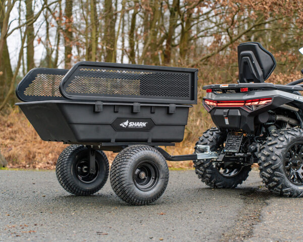 SHARK ATV TRAILER GARDEN 300 S — vozík za štvorkolku s bočnicami, čierny