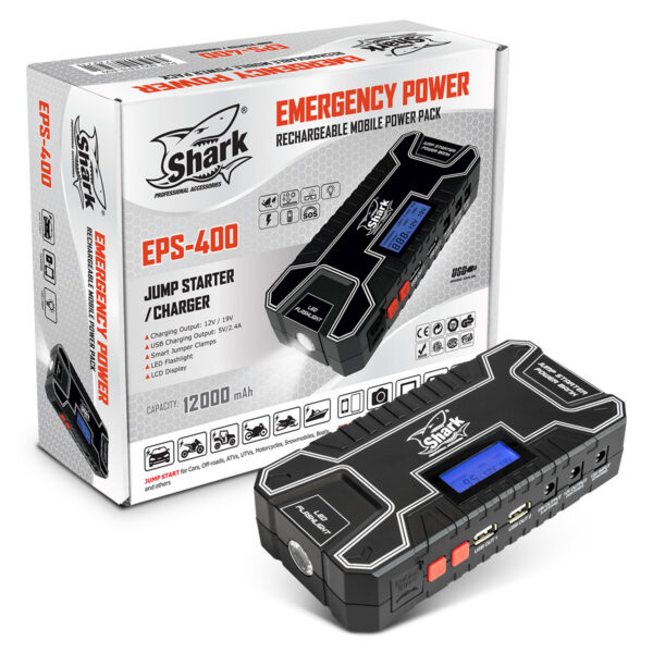 SHARK Jump Starter EPS400 – štartovací zdroj 12 000 mAh