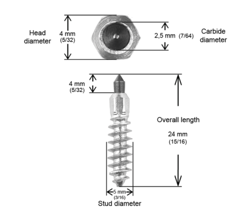 iGRiP ST-24R – hroty do pneumatík, vysoký profil