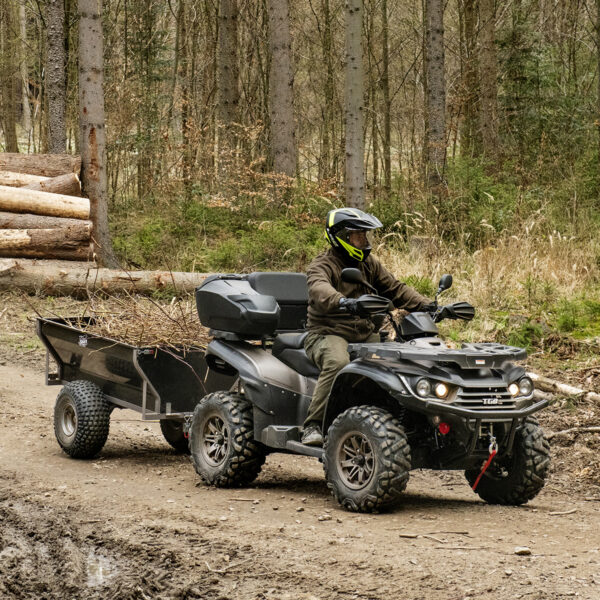 SHARK WOOD 550-G2 — vozík za štvorkolku, čierny